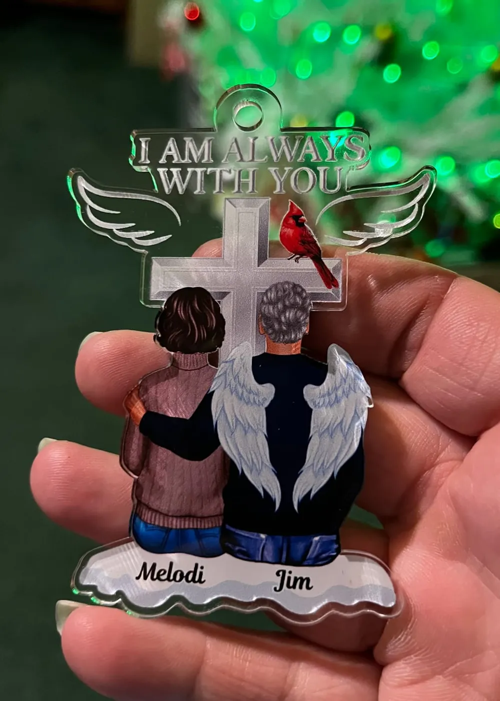 “I Am Always With You” Acrylic Ornament – Personalized Memorial Keepsake - Image 8