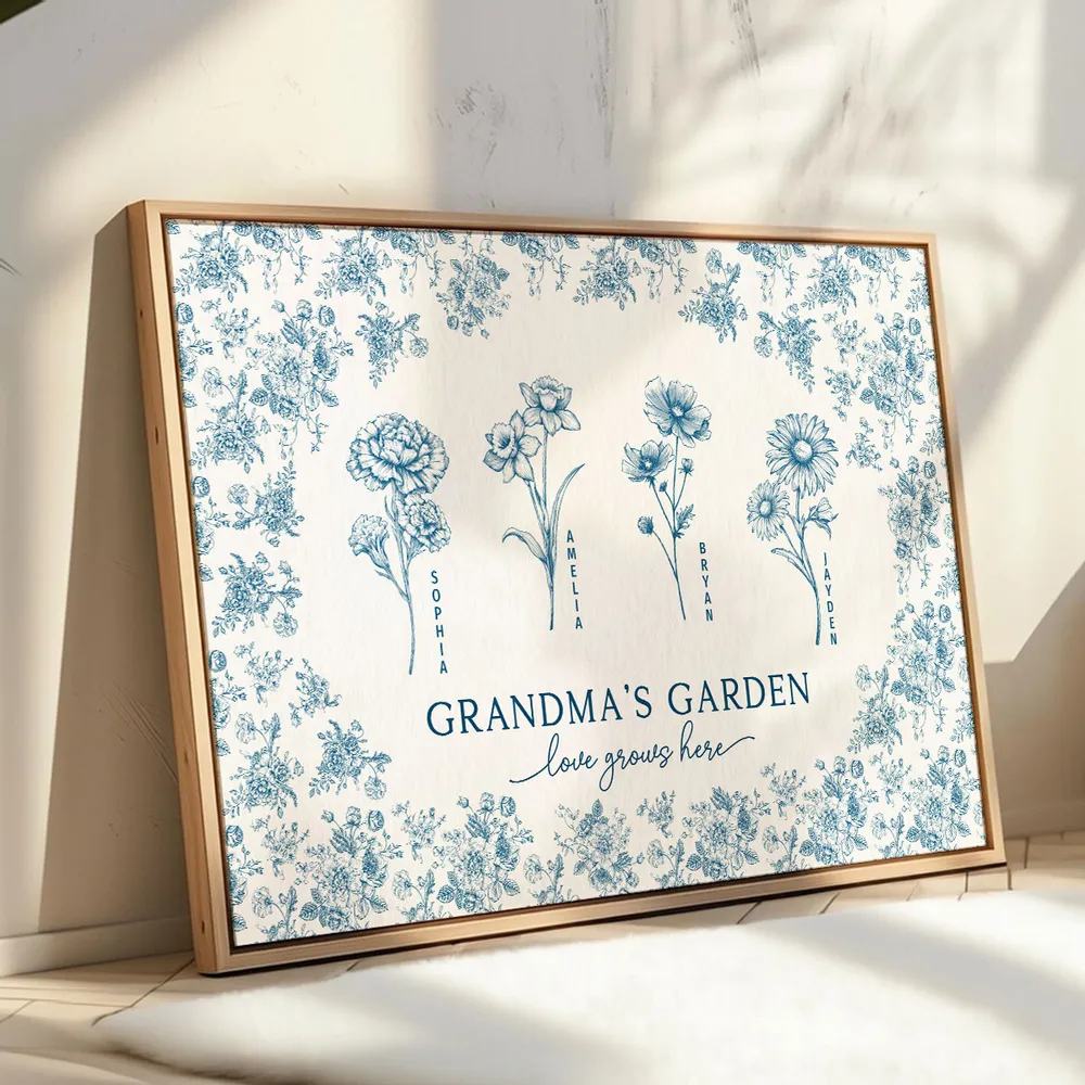 Personalized Grandma’s Garden Poster – Custom Gift for Grandma with Flower Design - Image 4