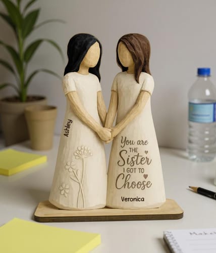You Are the Sister I Got to Choose – Personalized Wooden Plaque Gift for Friends or Soul Sisters - Image 10