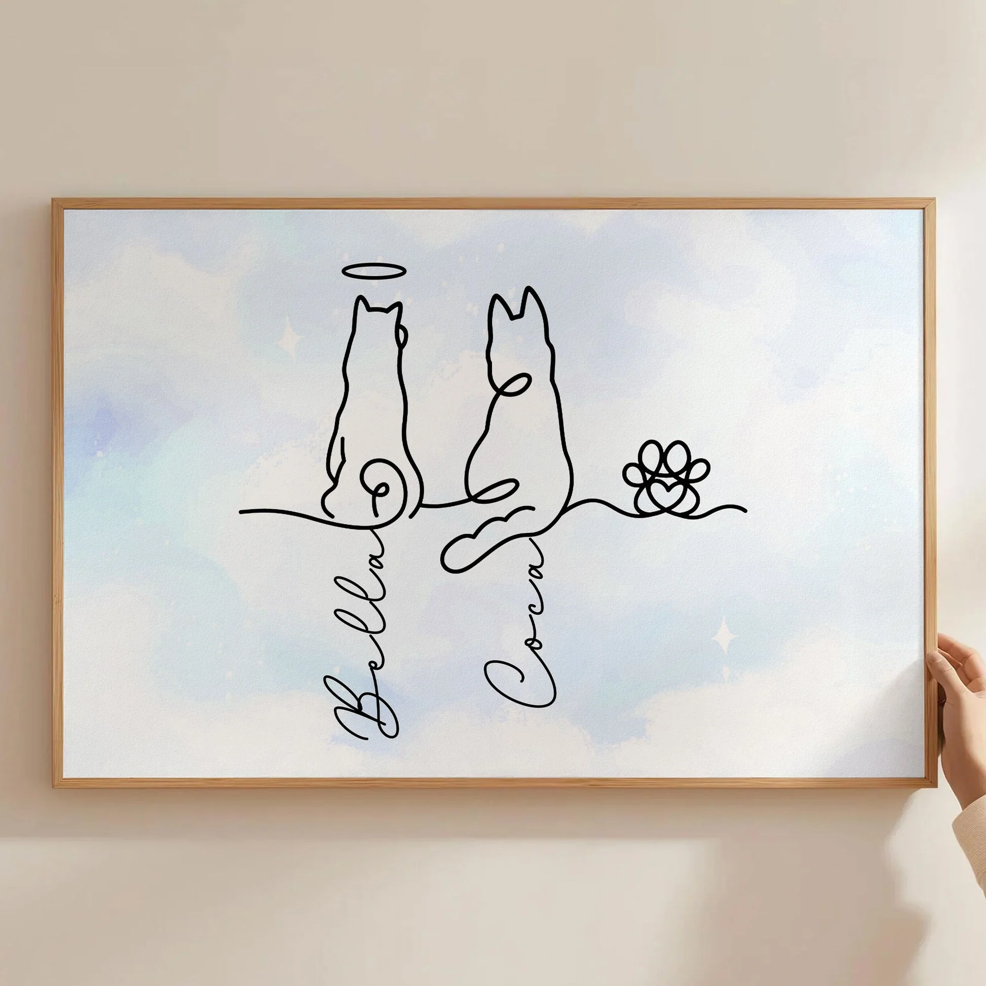 Minimalist Dog Line Art Poster – Memorial Pet Gift, Thoughtful Keepsake for Dog Lovers - Image 5