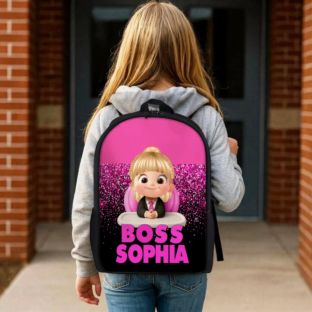 Kids Personalized Backpack 'Boss-in-Training' for School - Image 6