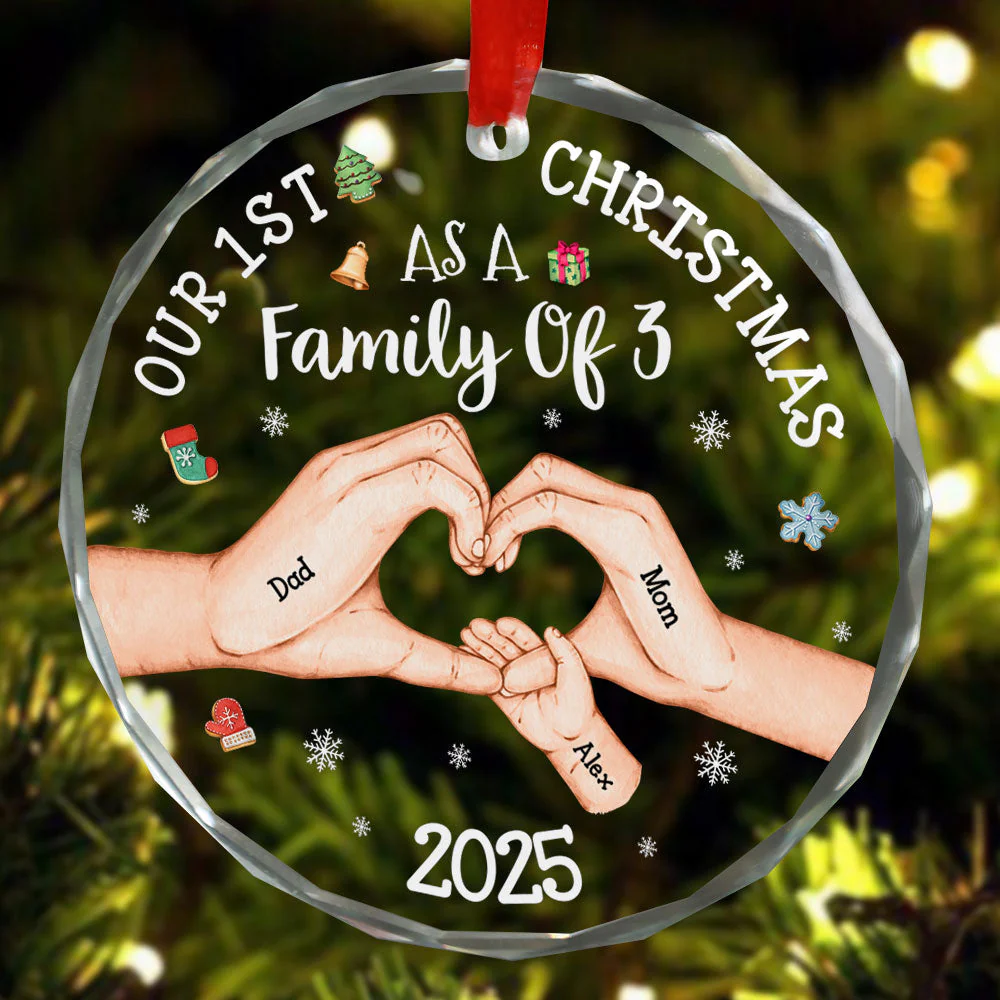 Custom Crystal Ornament - First Christmas Family Gift - Image 3