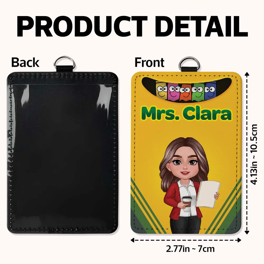 Personalized Teacher Leather ID Badge Holder, Durable and Meaningful Appreciation Gift - Image 6