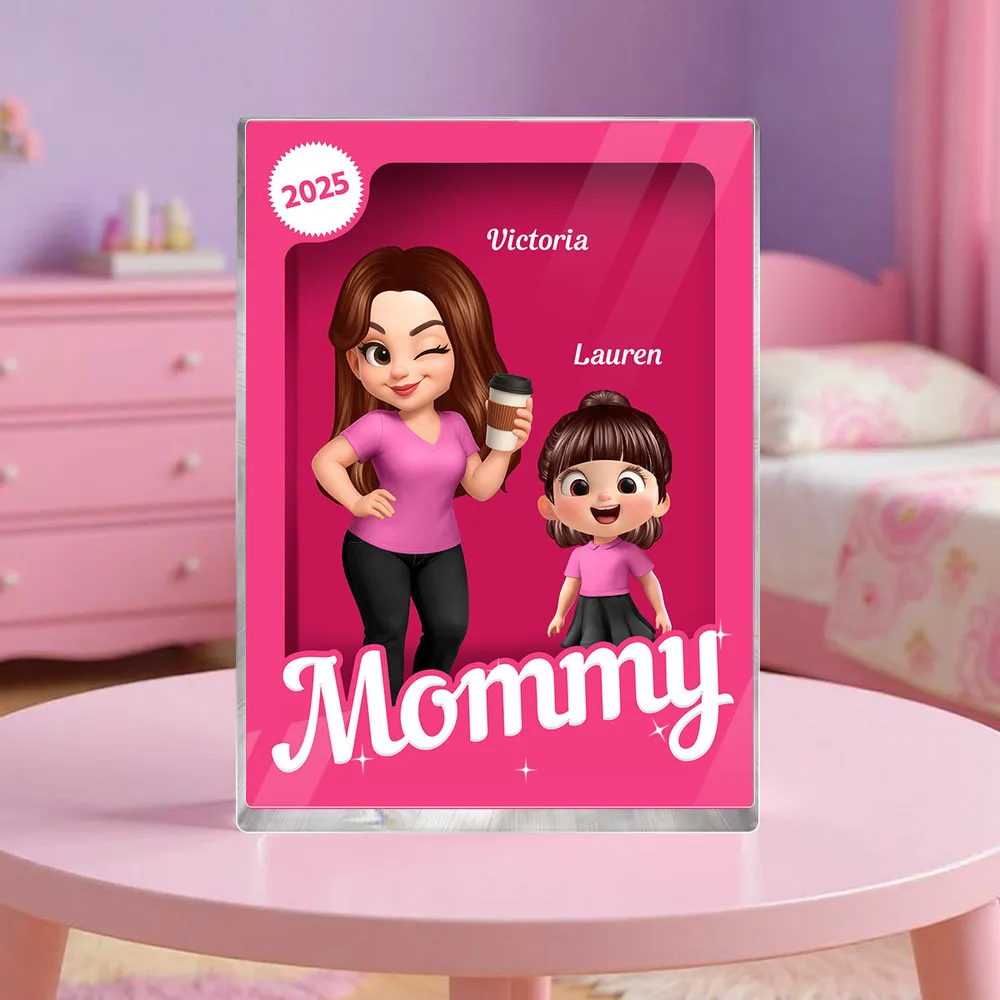 Rectangle Acrylic Block Plaque for Grandma, Custom Cartoon Design, Smooth Texture, Clear and Heartwarming Gift - Image 3