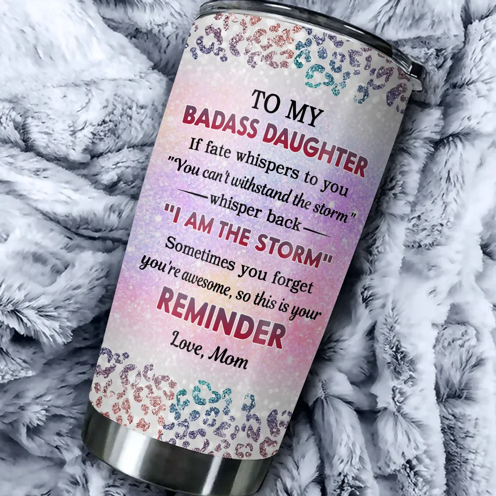 Insulated Travel Tumbler Mother and Daughter Design High Clarity Sentimental Gift Choice - Image 4