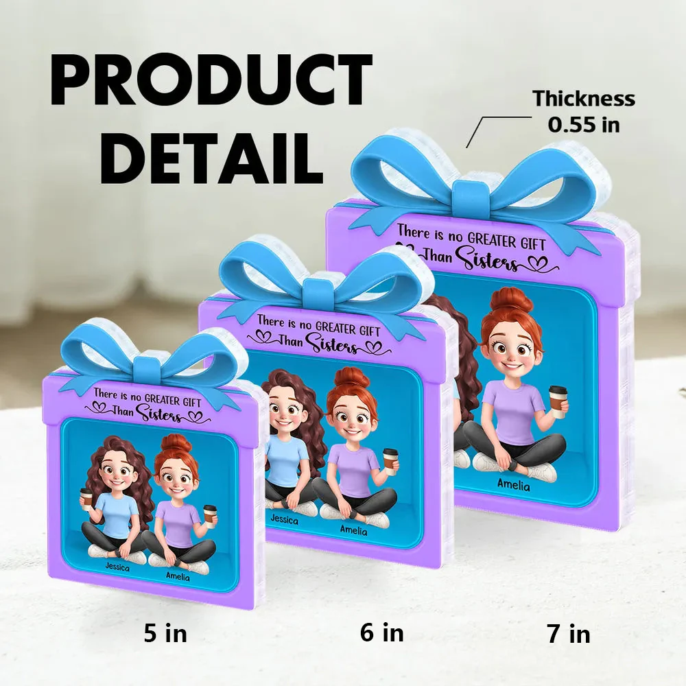 Acrylic Block Plaque in Gift Box Shape with Besties Theme, Heartwarming Design, Ideal Friendship Gift for Her - Image 4