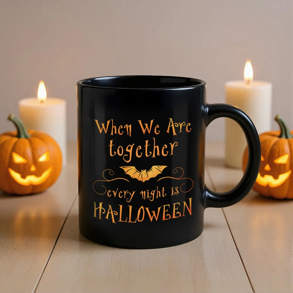 Custom Halloween Mug with Twin Witches & Spooky Night Design - Image 6
