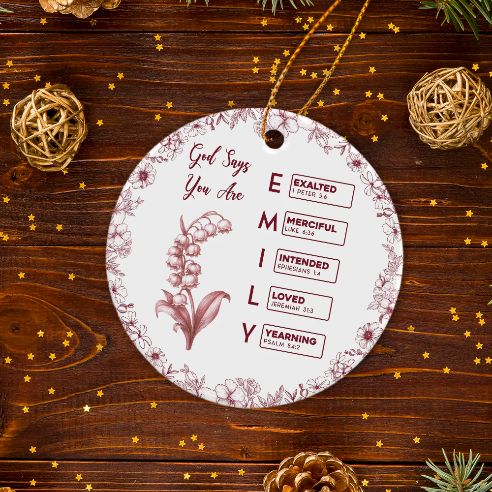 Ceramic Ornament with Bible Verses, Christian Christmas Tree Decoration Filled with Blessings - Image 7