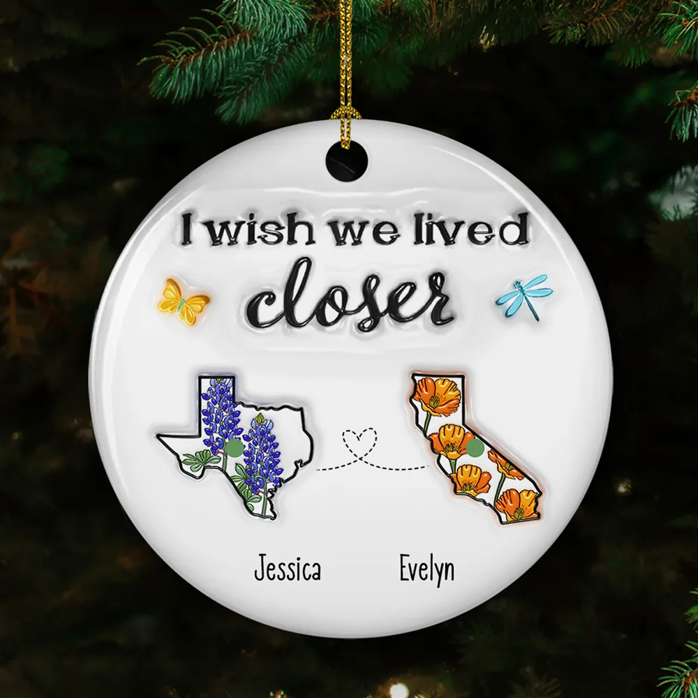 State Map Ceramic Ornament Friendship Sisters Gift High Clarity Beautiful and Textured - Image 2