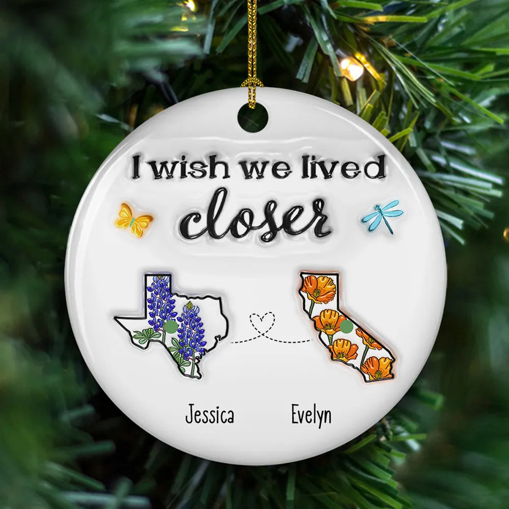 State Map Ceramic Ornament Friendship Sisters Gift High Clarity Beautiful and Textured - Image 4