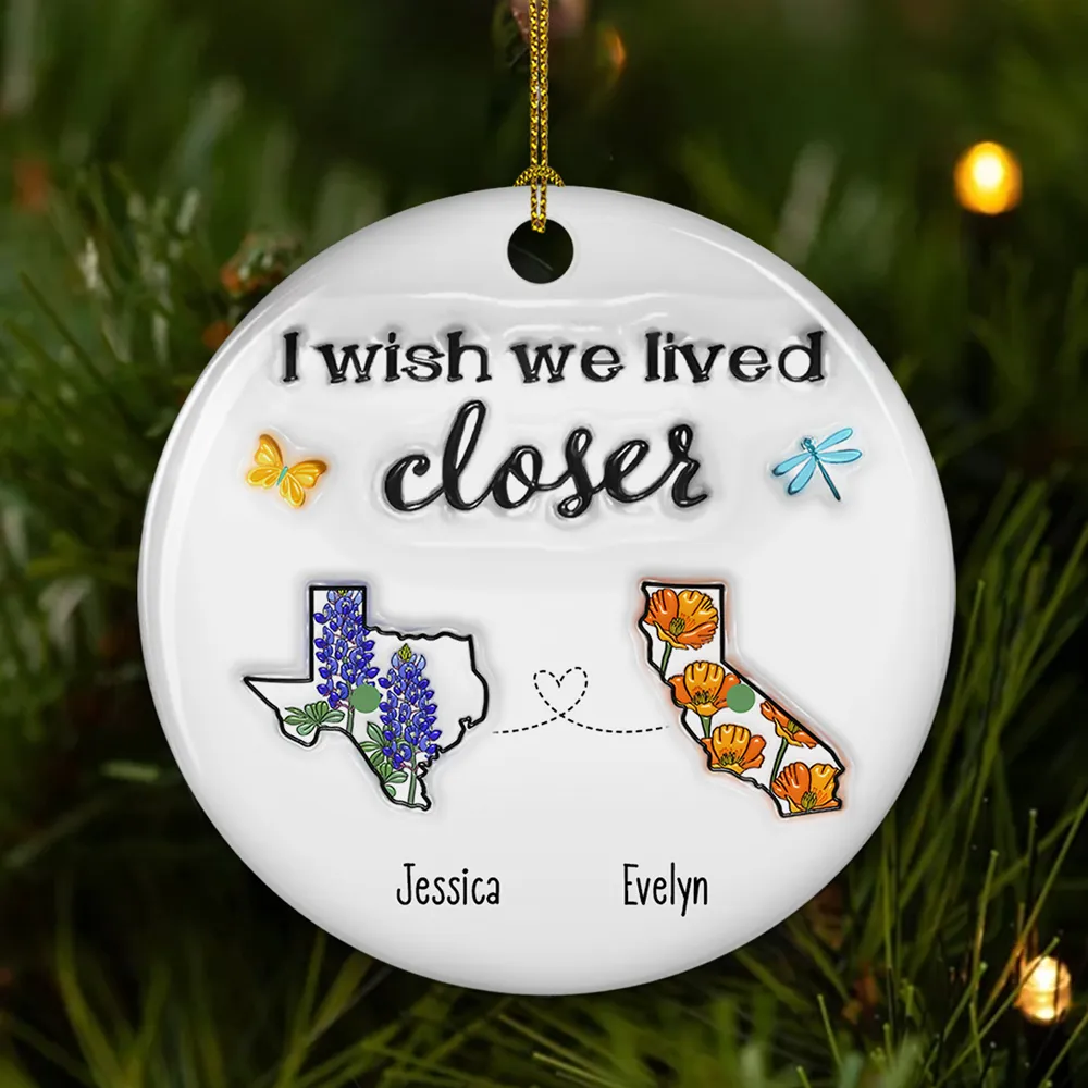 State Map Ceramic Ornament Friendship Sisters Gift High Clarity Beautiful and Textured - Image 5