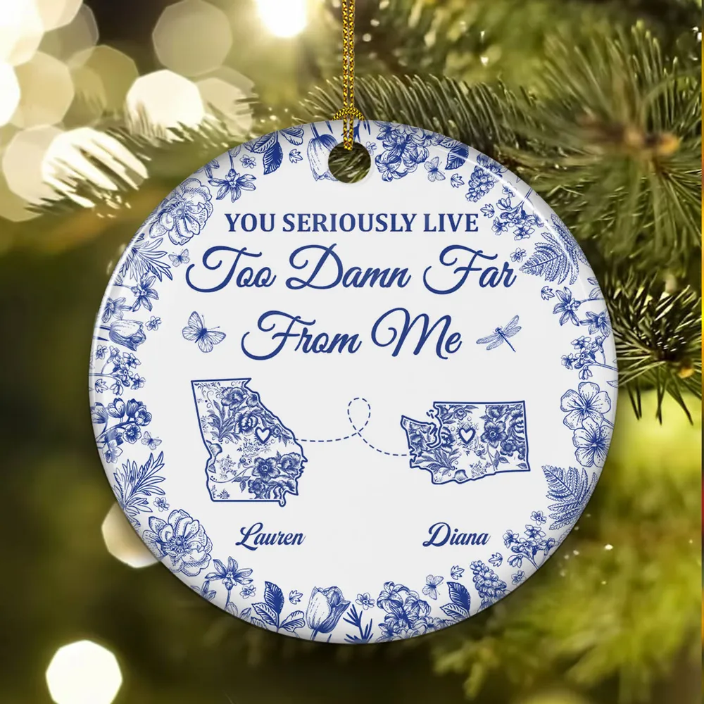 Friendship Across Distance Ceramic Ornament Sisters Meaningful Gift - Image 3