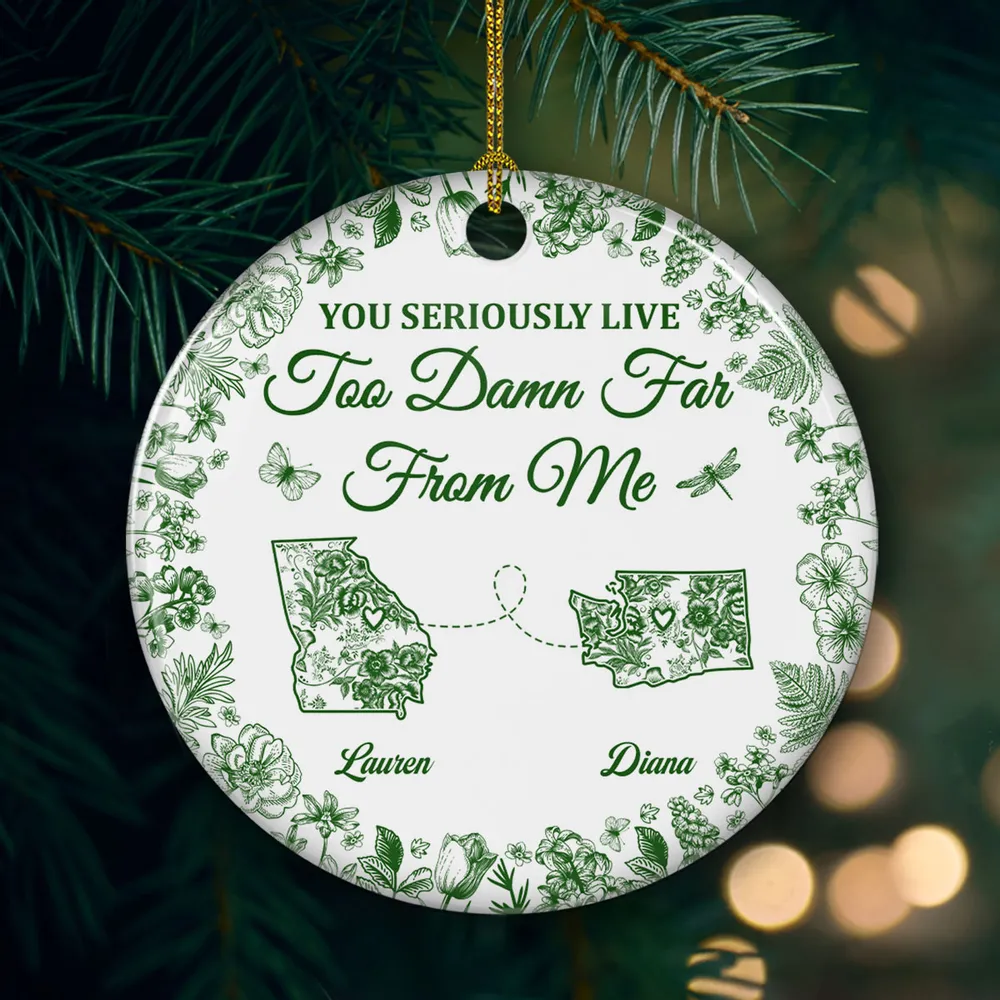 Friendship Across Distance Ceramic Ornament Sisters Meaningful Gift - Image 4