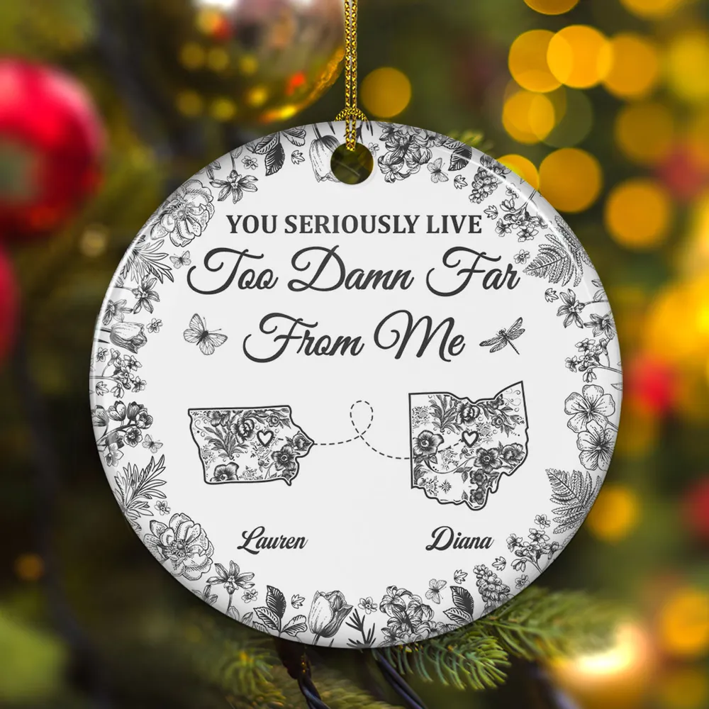 Friendship Across Distance Ceramic Ornament Sisters Meaningful Gift - Image 6