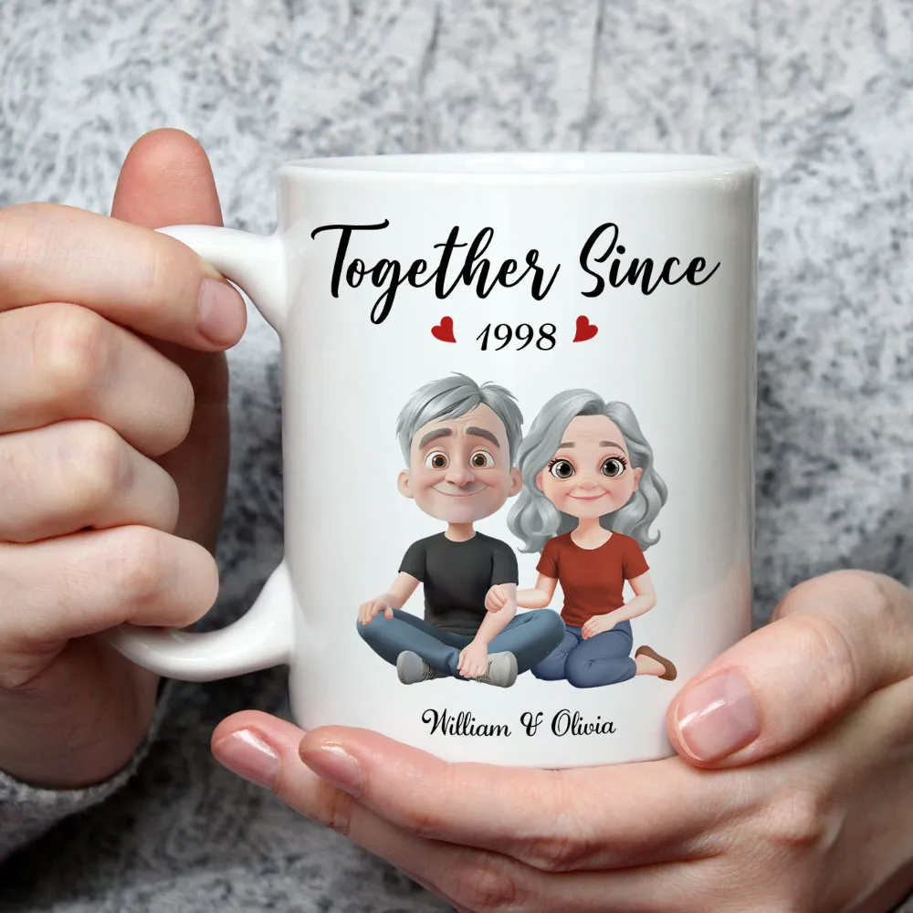 Couple ‘Together Since’ Mug Anniversary Gift High Clarity Beautiful and Textured - Image 3