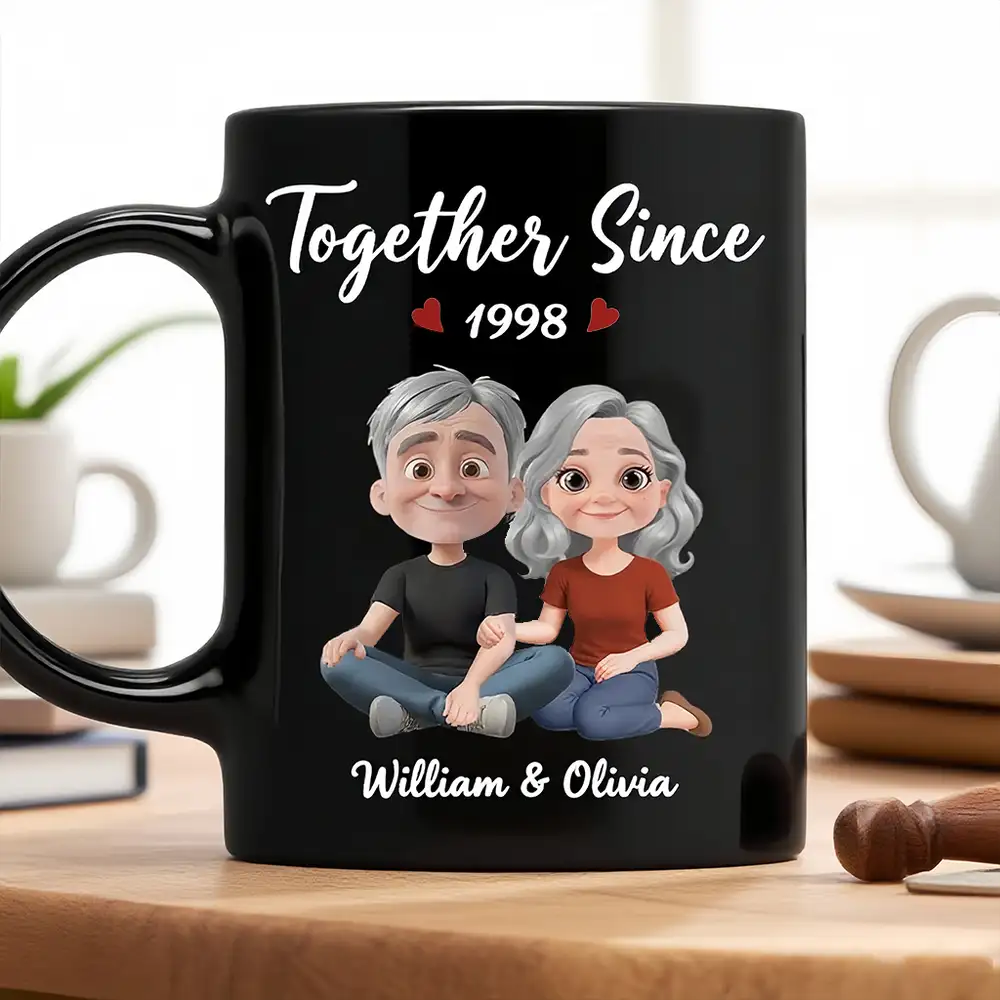 Couple ‘Together Since’ Mug Anniversary Gift High Clarity Beautiful and Textured - Image 4