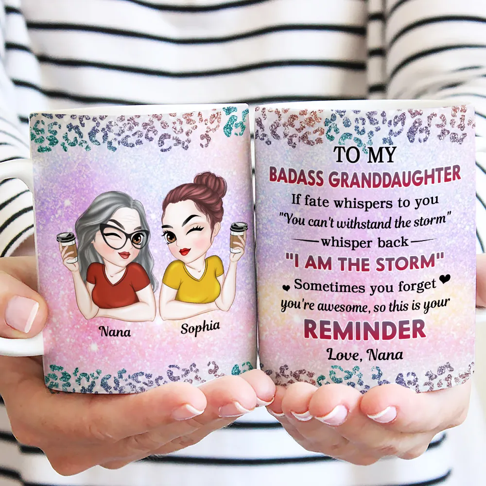 Inspirational White Ceramic Mug, A Special Gift from Mom or Grandma to Daughter or Granddaughter - Image 4