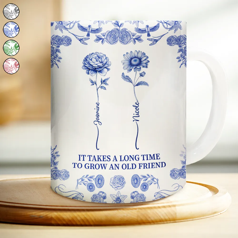 Friendship White Ceramic Mug with Clear Print and Floral Details, Simple Everyday Style, Gift-Ready for Loved Ones - Image 2