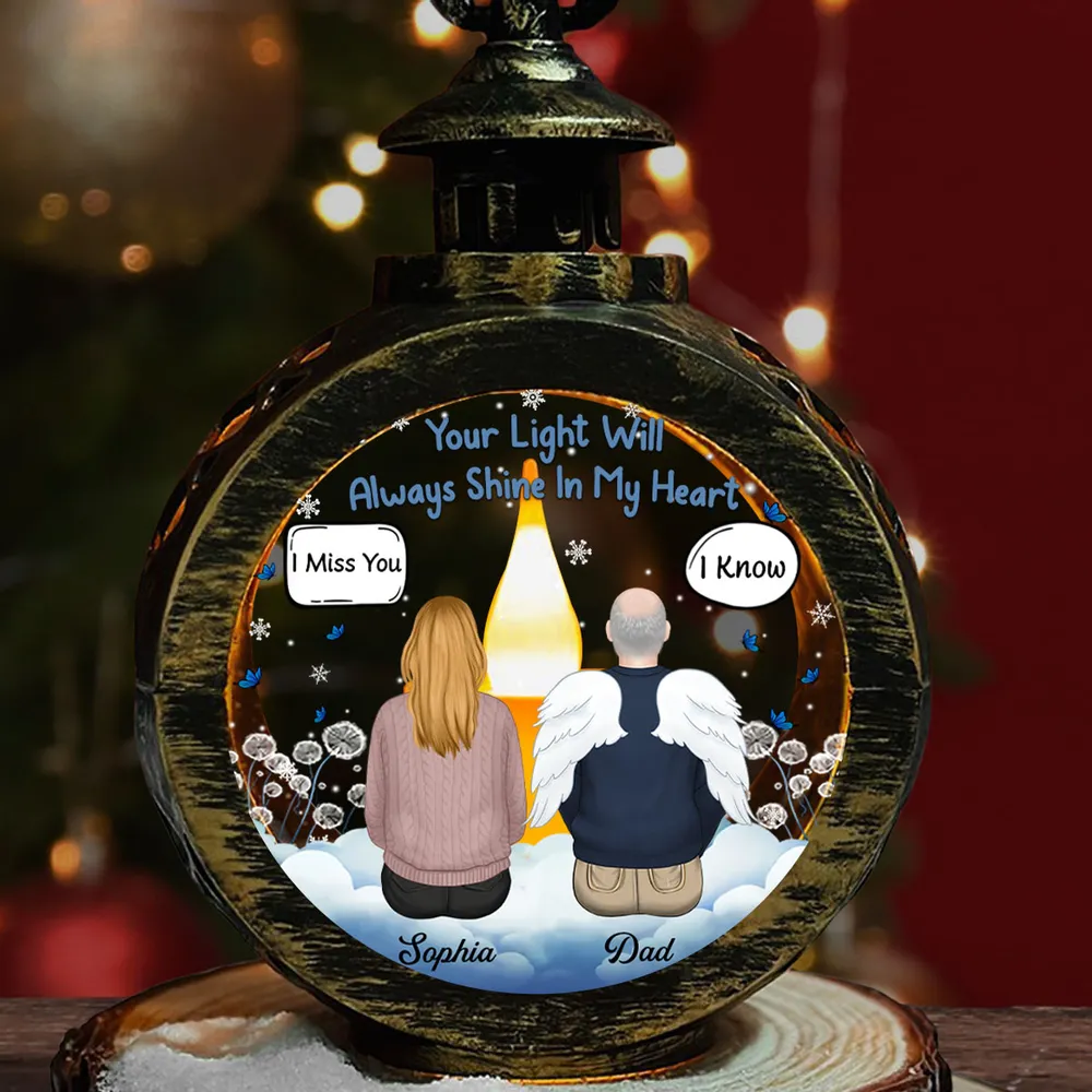Custom Memorial Lantern Keepsake Ornament for Christmas - Image 2