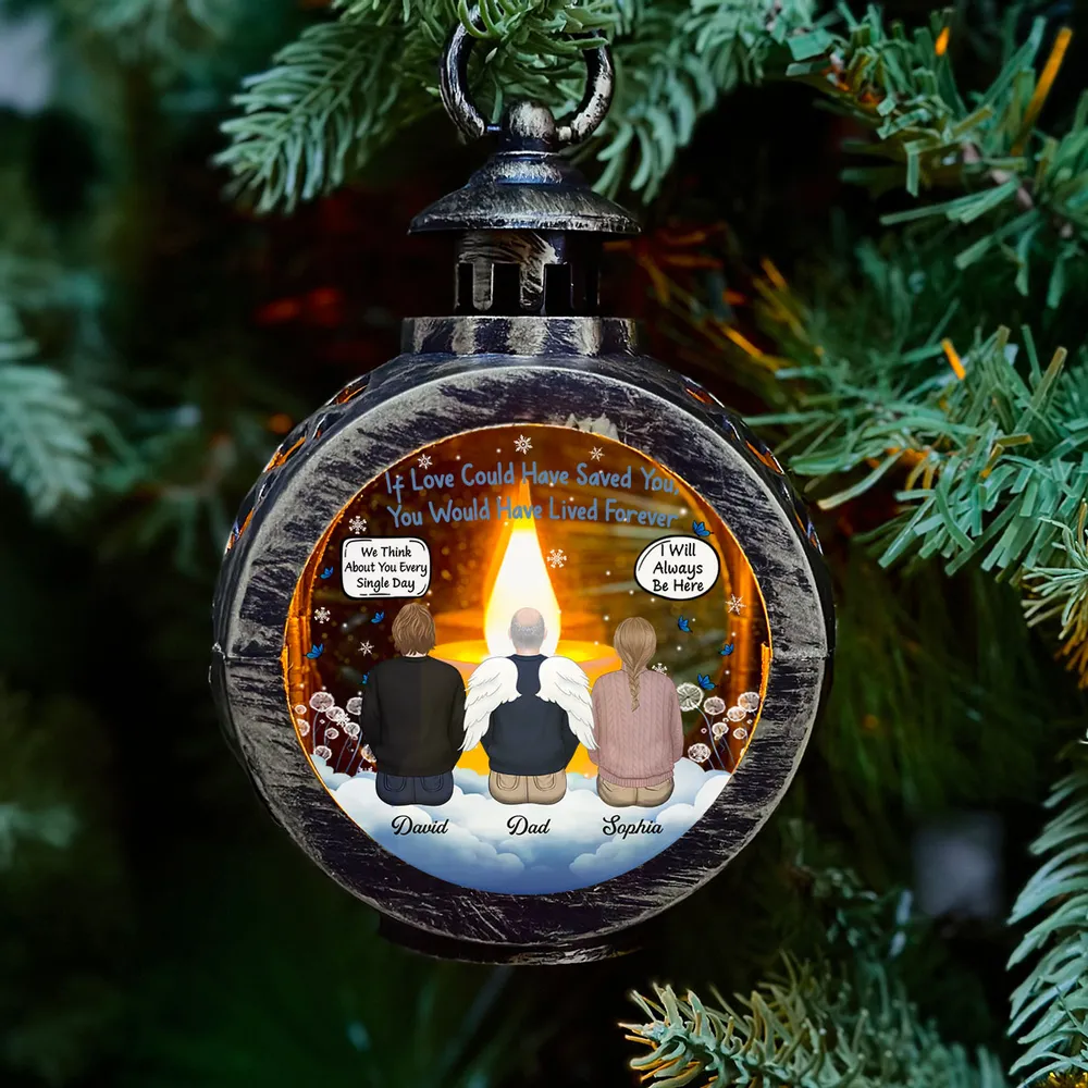 Custom Memorial Lantern Keepsake Ornament for Christmas - Image 3