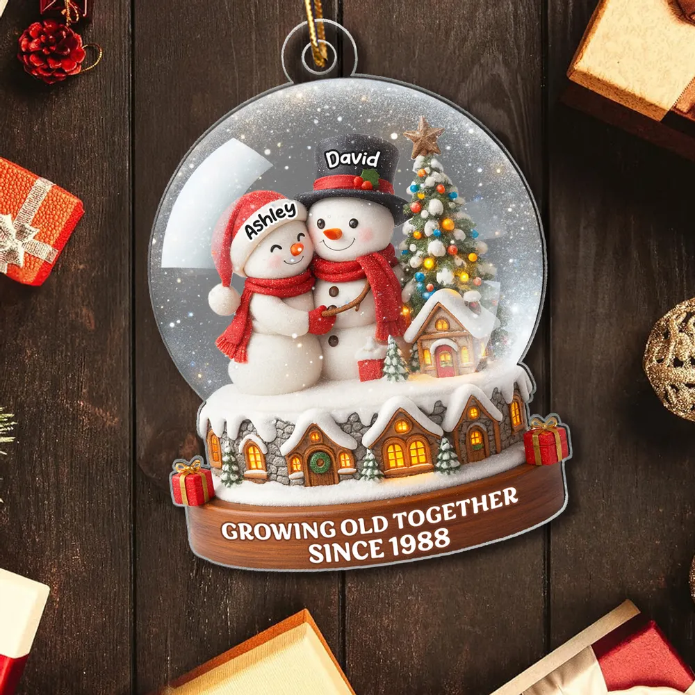 Christmas Snow Globe Acrylic Ornament | Romantic Holiday Décor | Thoughtful Gift for Couples - Image 5