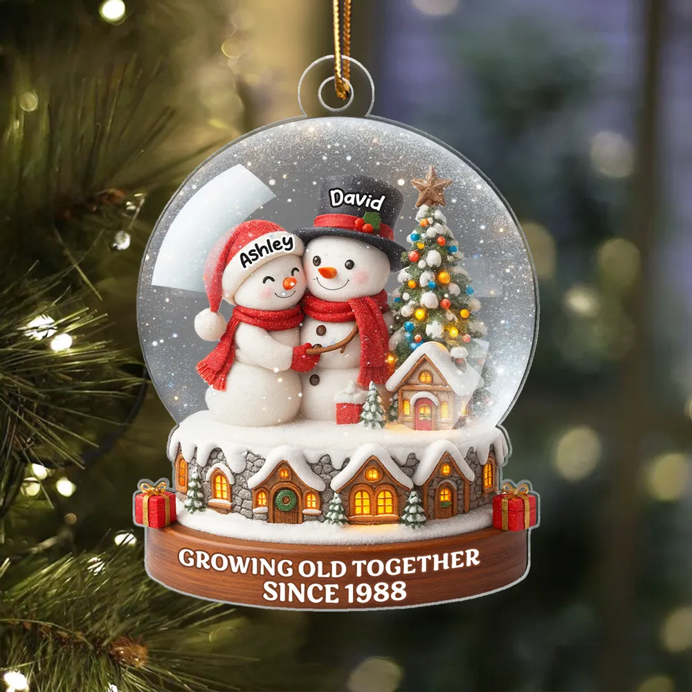 Christmas Snow Globe Acrylic Ornament | Romantic Holiday Décor | Thoughtful Gift for Couples - Image 6