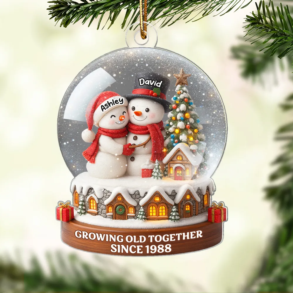 Christmas Snow Globe Acrylic Ornament | Romantic Holiday Décor | Thoughtful Gift for Couples - Image 7