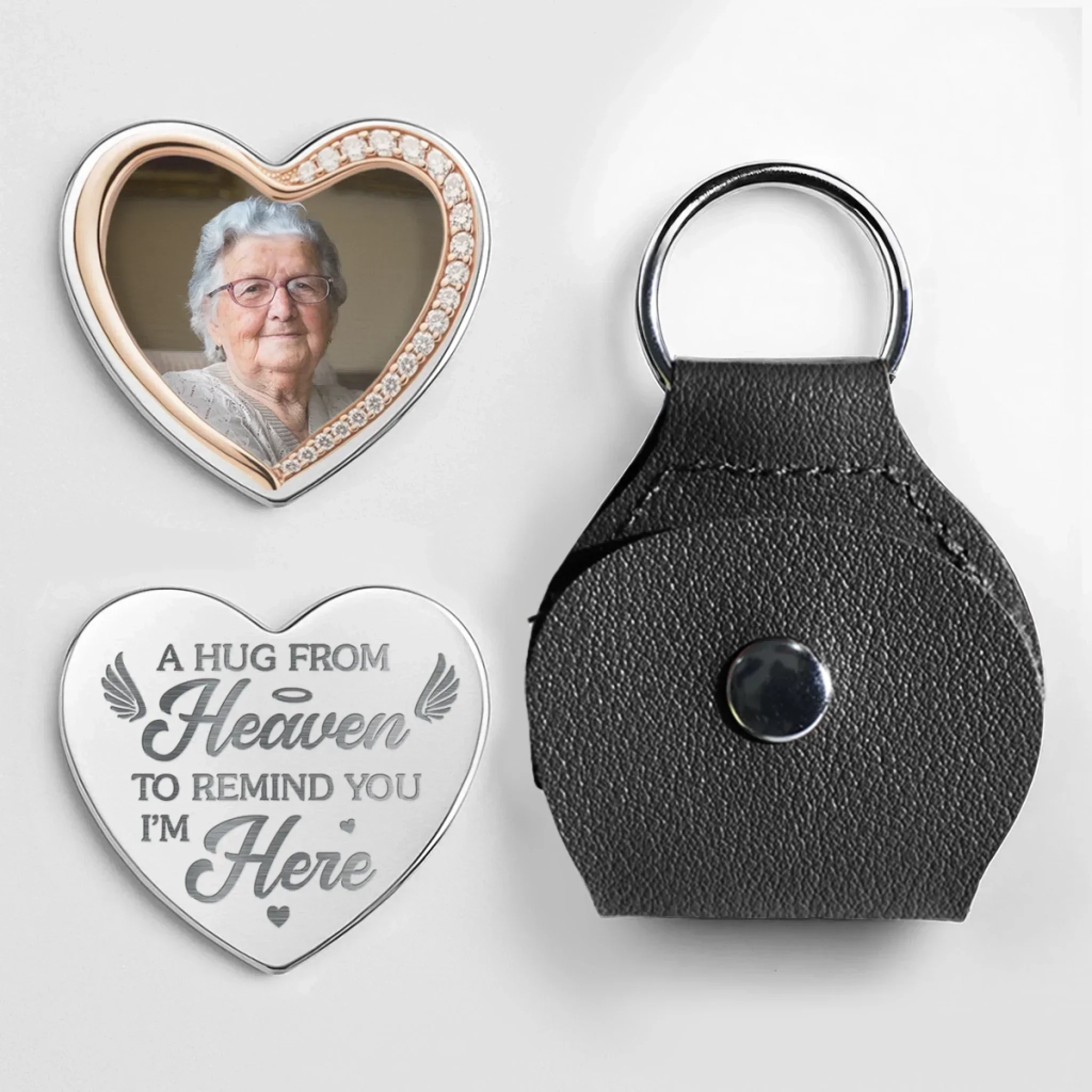 Personalized Pocket Hug Keychain with Heart Design, Sentimental Gift - Image 2