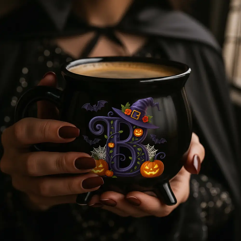 Halloween Ceramic Cauldron Mug, High Clarity, Gift for Friends & Family - Image 2