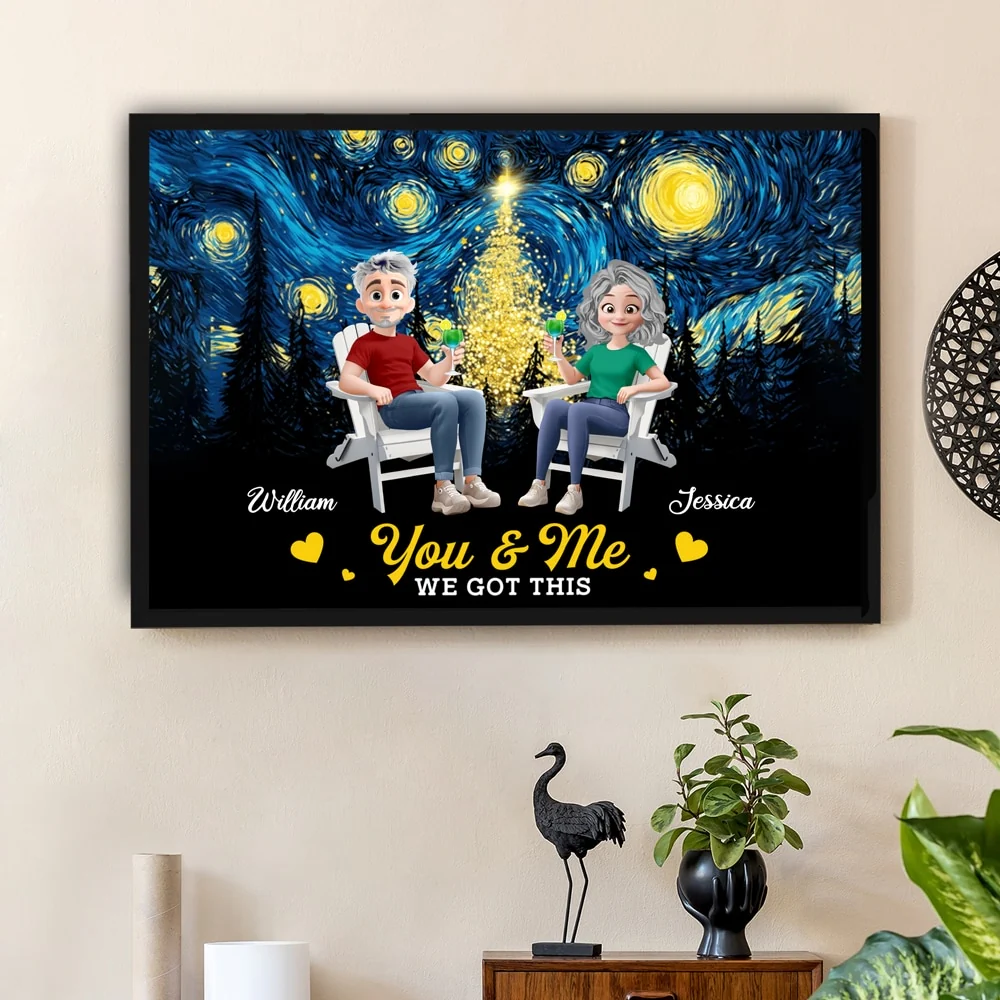 Personalized Starry Night Poster for Couples with Fun Quote, Unique Home Décor and Perfect Gift Choice - Image 2