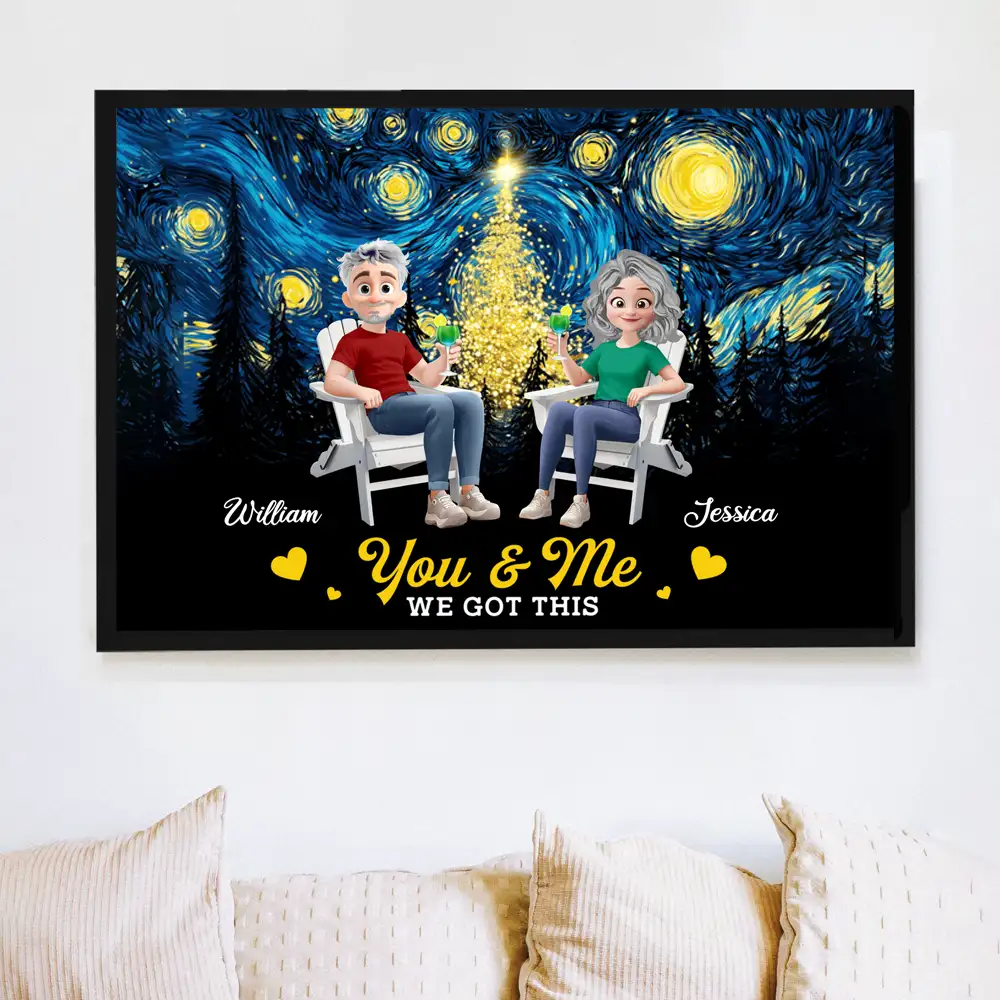 Personalized Starry Night Poster for Couples with Fun Quote, Unique Home Décor and Perfect Gift Choice - Image 3