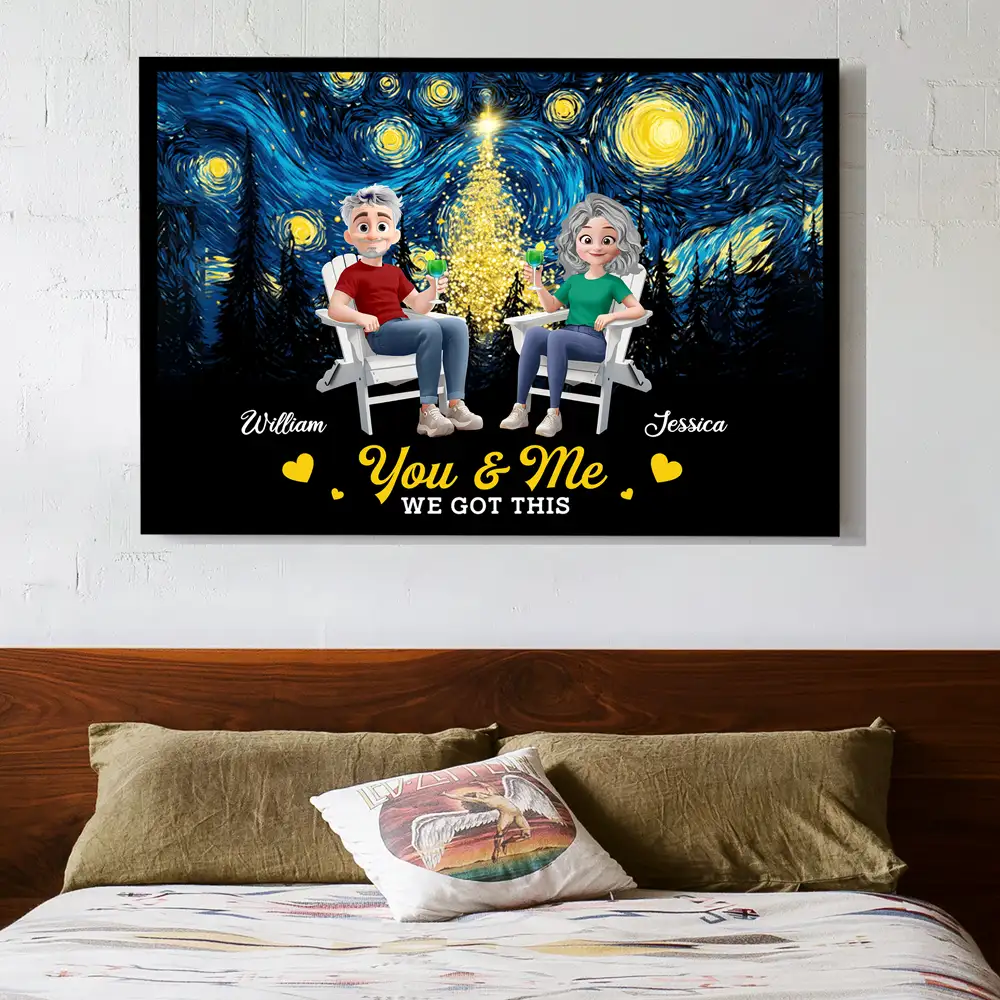Personalized Starry Night Poster for Couples with Fun Quote, Unique Home Décor and Perfect Gift Choice - Image 4