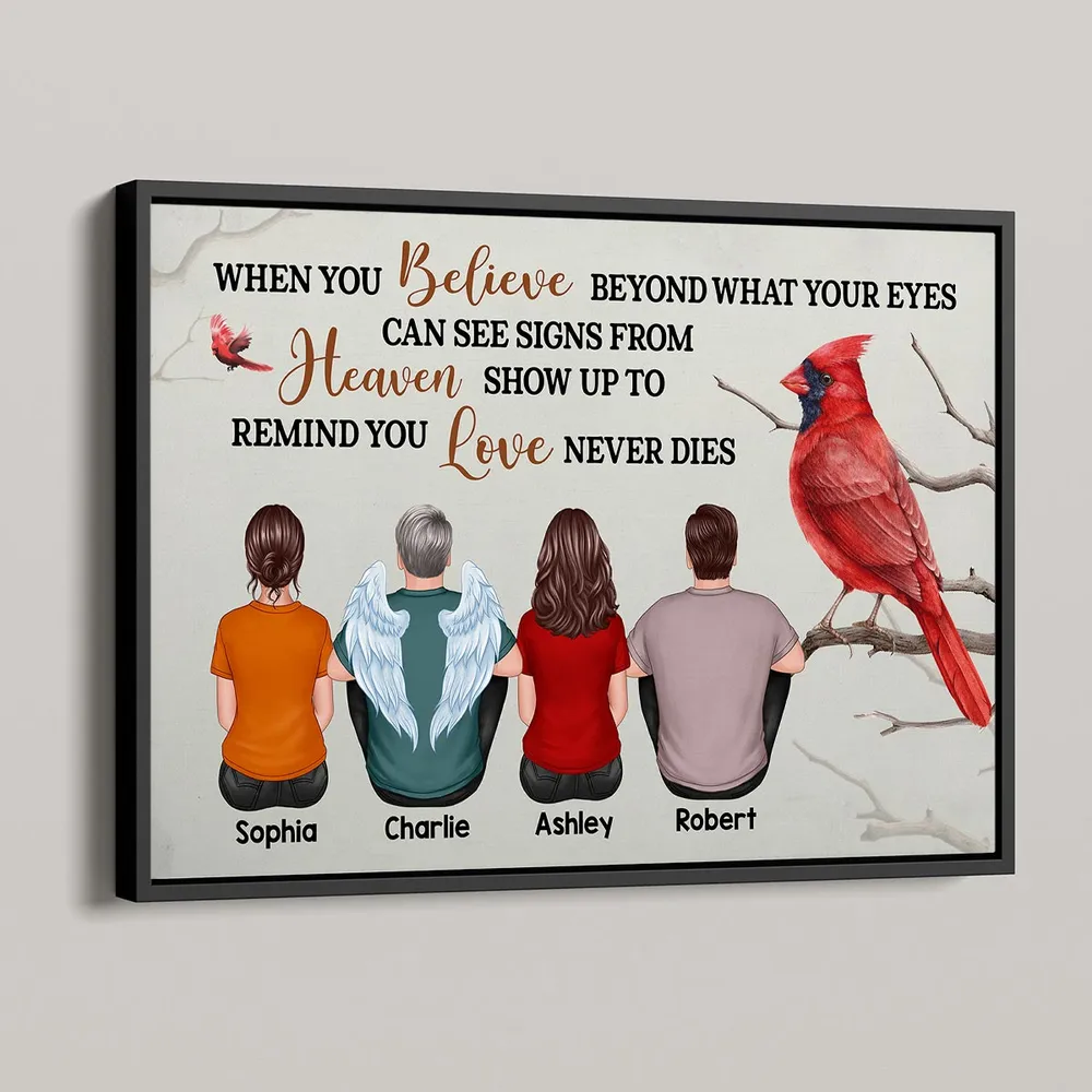 Memorial Poster with Cardinal Theme, High Clarity, Thoughtful Gift for Loved One Remembrance - Image 3