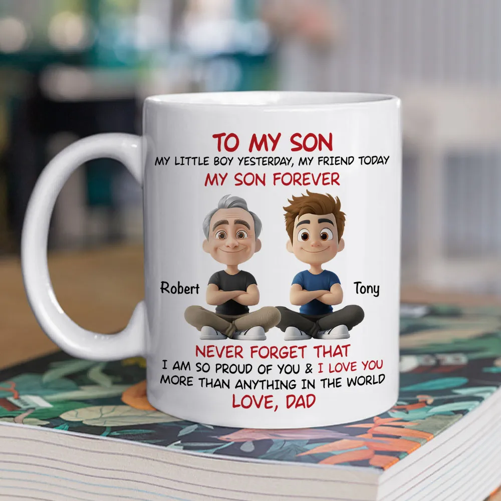 Mug with To My Son Theme, High Clarity, Heartwarming Gift for Son from Dad - Image 2