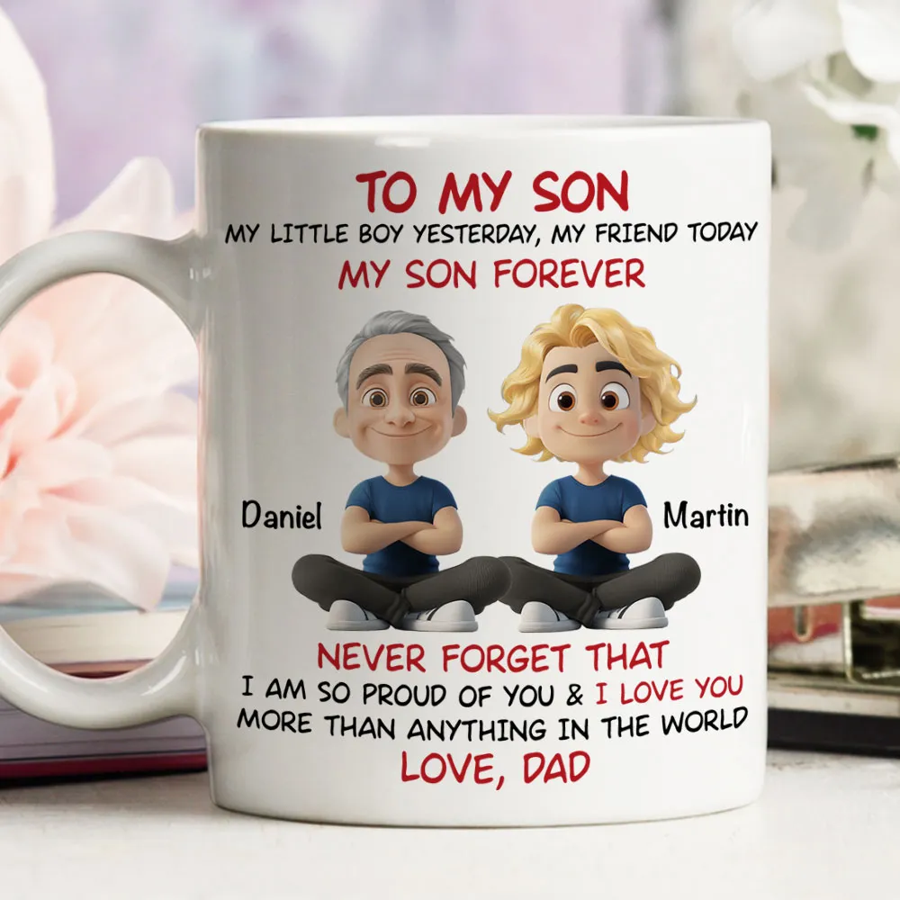 Mug with To My Son Theme, High Clarity, Heartwarming Gift for Son from Dad - Image 3