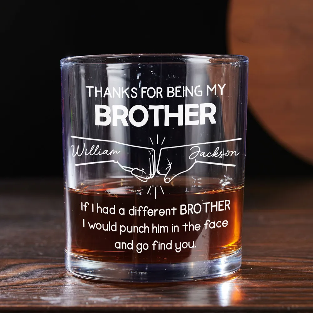 Glass Spirits Decanter with Brother Engraved Design, Heartfelt Gift Choice for Special Occasions - Image 6