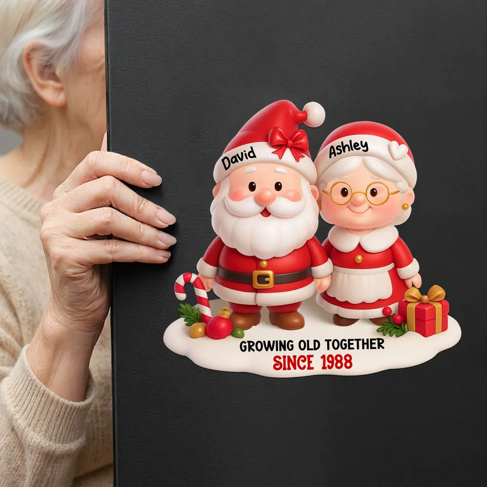 Sticker Decal with Christmas Couple Santa Design, High Clarity, Fun Gift for Holiday Decoration - Image 5