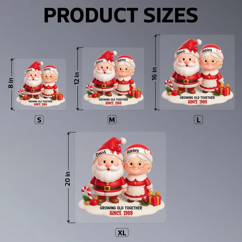 Sticker Decal with Christmas Couple Santa Design, High Clarity, Fun Gift for Holiday Decoration - Image 9