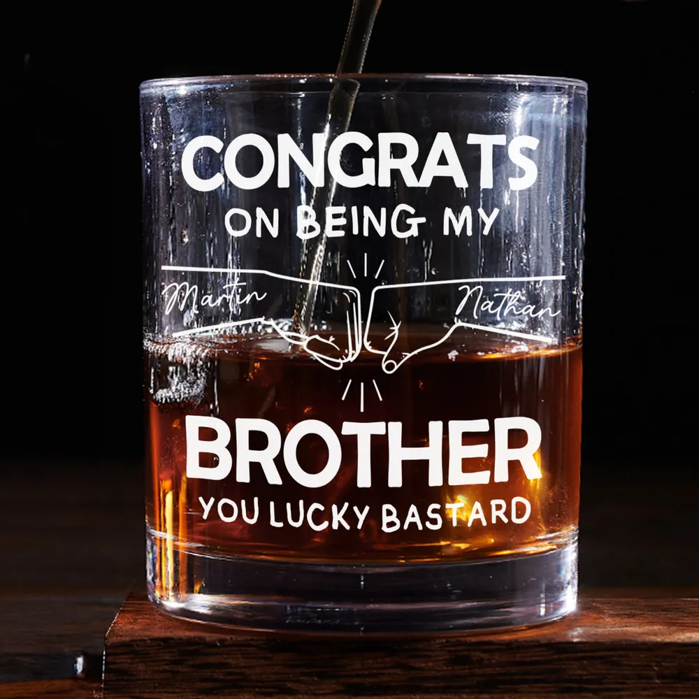 Personalized Brotherhood Whiskey Glass - Funny Gift for Brothers - Image 5