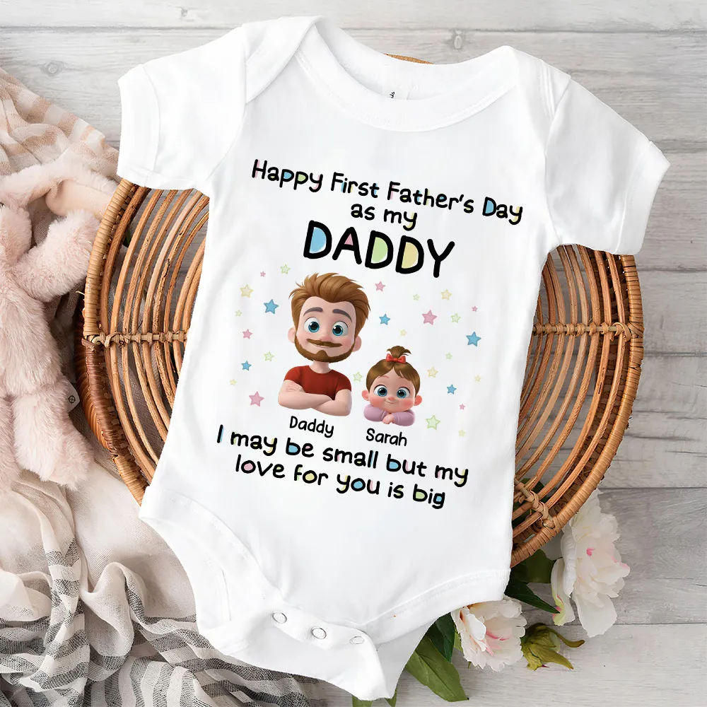 Baby Onesie with Father's Day Design Personalized Gift - Image 3