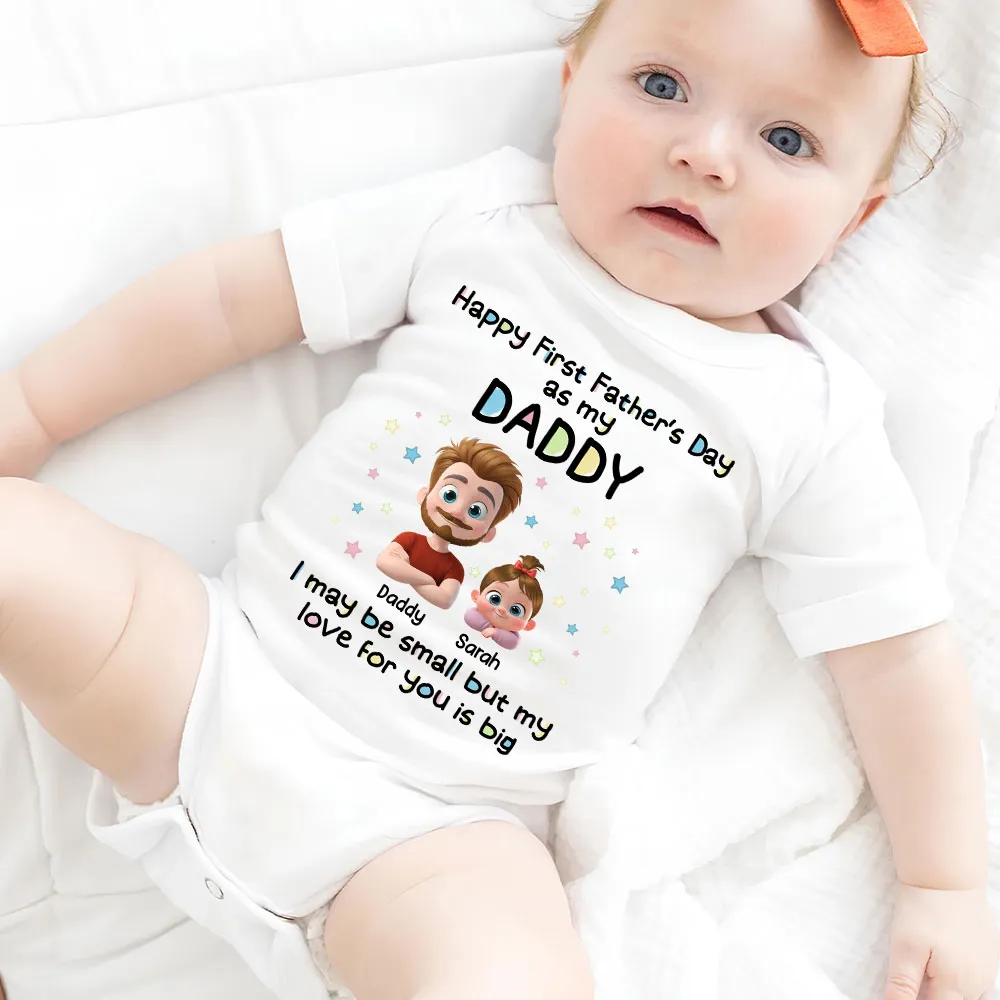 Baby Onesie with Father's Day Design Personalized Gift - Image 4