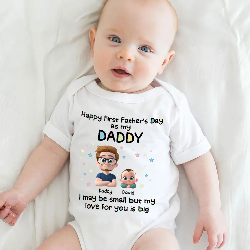 Baby Onesie with Father's Day Design Personalized Gift - Image 5