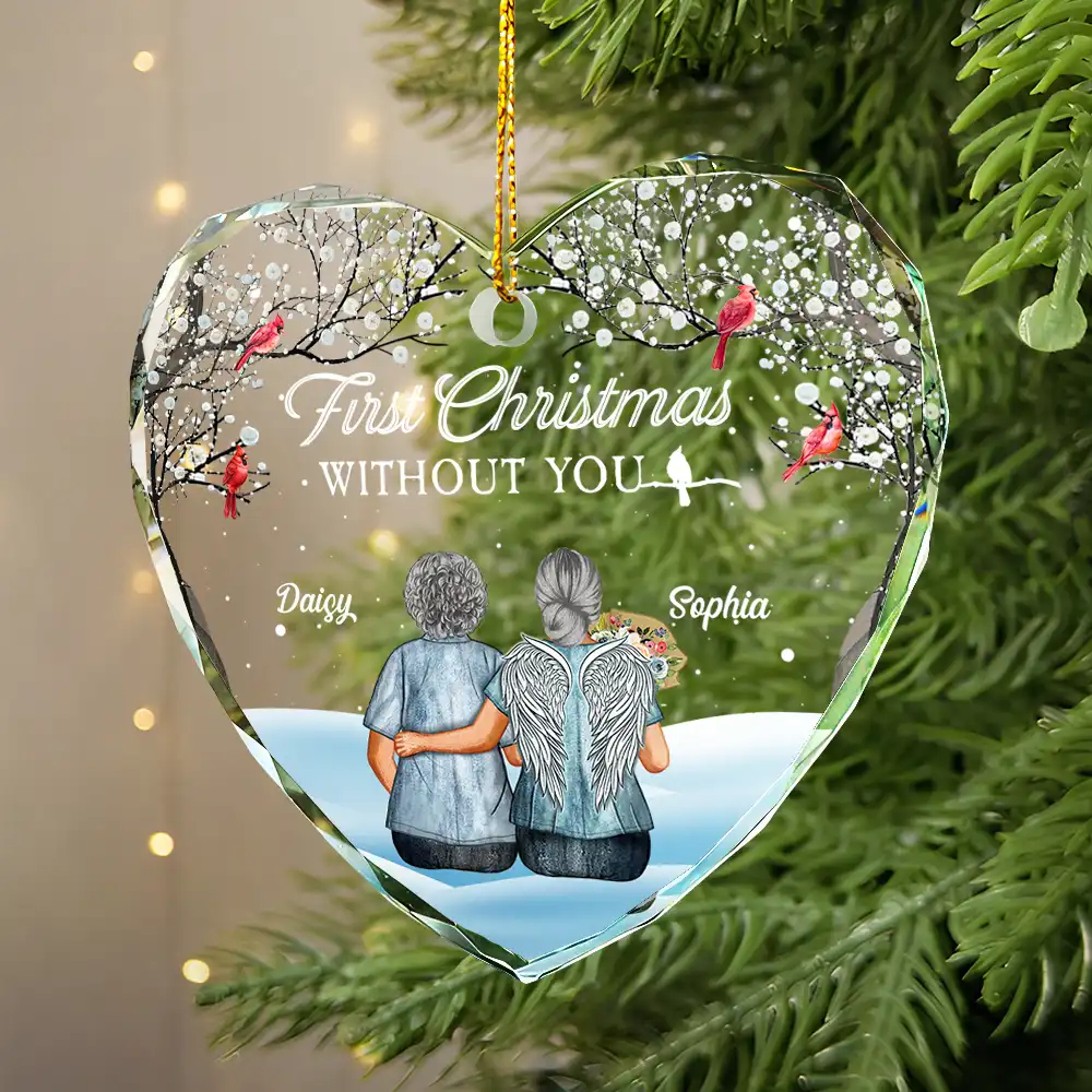 Crystal Heart Ornament keepsake of warm remembrance, thoughtful Christmas memorial gift for loved ones - Image 3
