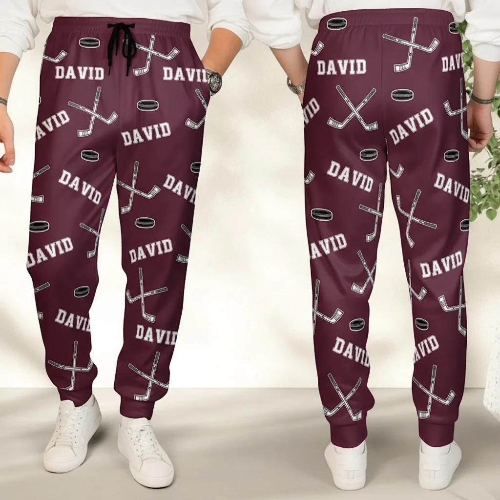 Ice Hockey Sweatpants – Comfortable Casual Wear, Perfect Gift for Sports Fans - Image 4