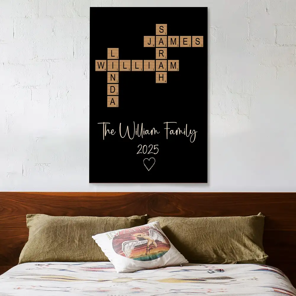 Family Word Tile Poster, Personalized Poster without Frame, Creative Gift for Families - Image 4