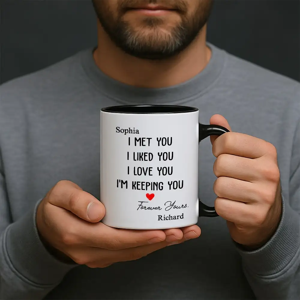 Romantic Mug with Love Quote, Ceramic Cup Design, Heartfelt Expression, Perfect Gift for Couples - Image 2