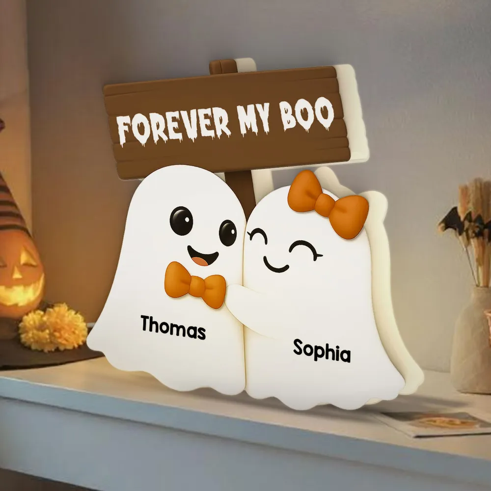 Halloween Acrylic Light Box with Cute Couple Ghosts, Fun Design and Perfect Gift Choice - Image 3