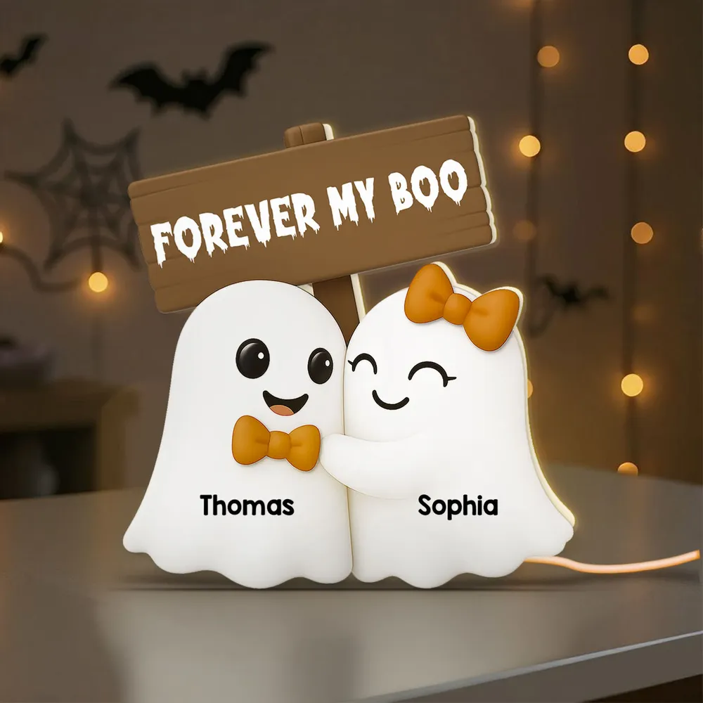 Halloween Acrylic Light Box with Cute Couple Ghosts, Fun Design and Perfect Gift Choice - Image 4