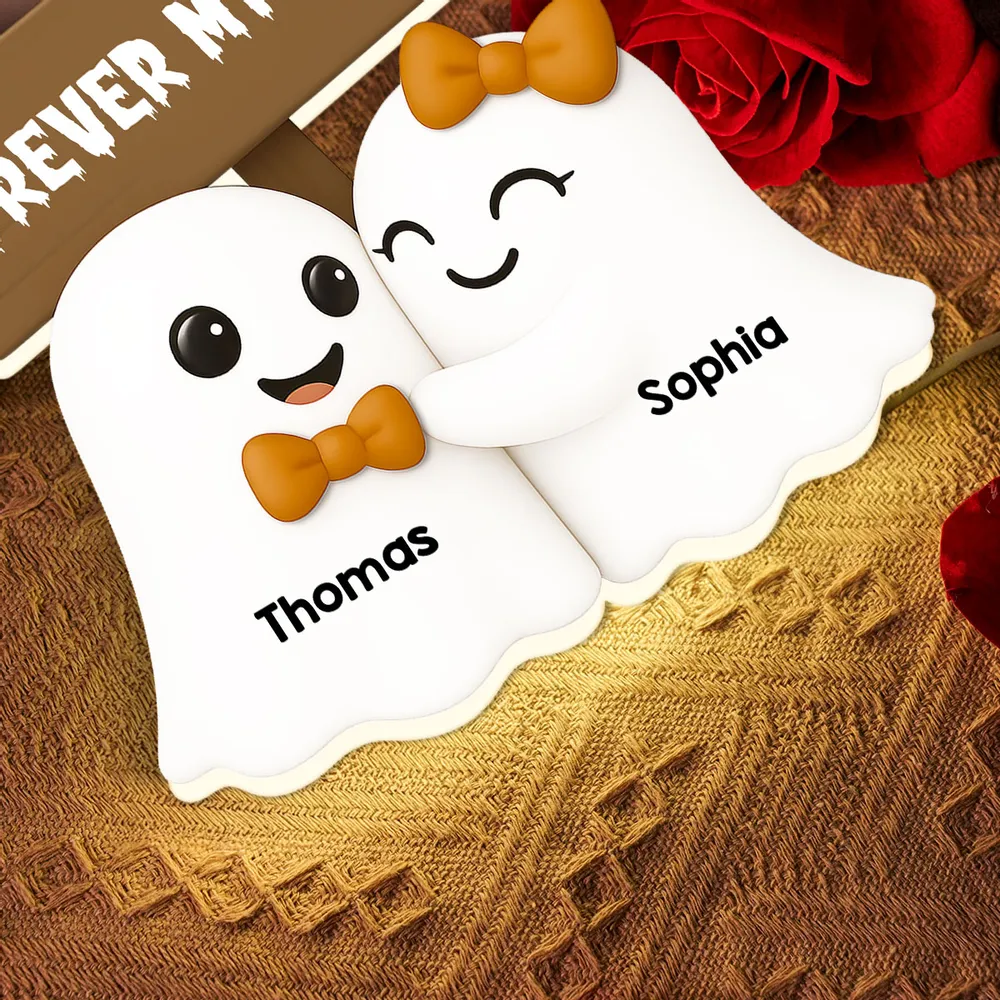 Halloween Acrylic Light Box with Cute Couple Ghosts, Fun Design and Perfect Gift Choice - Image 6