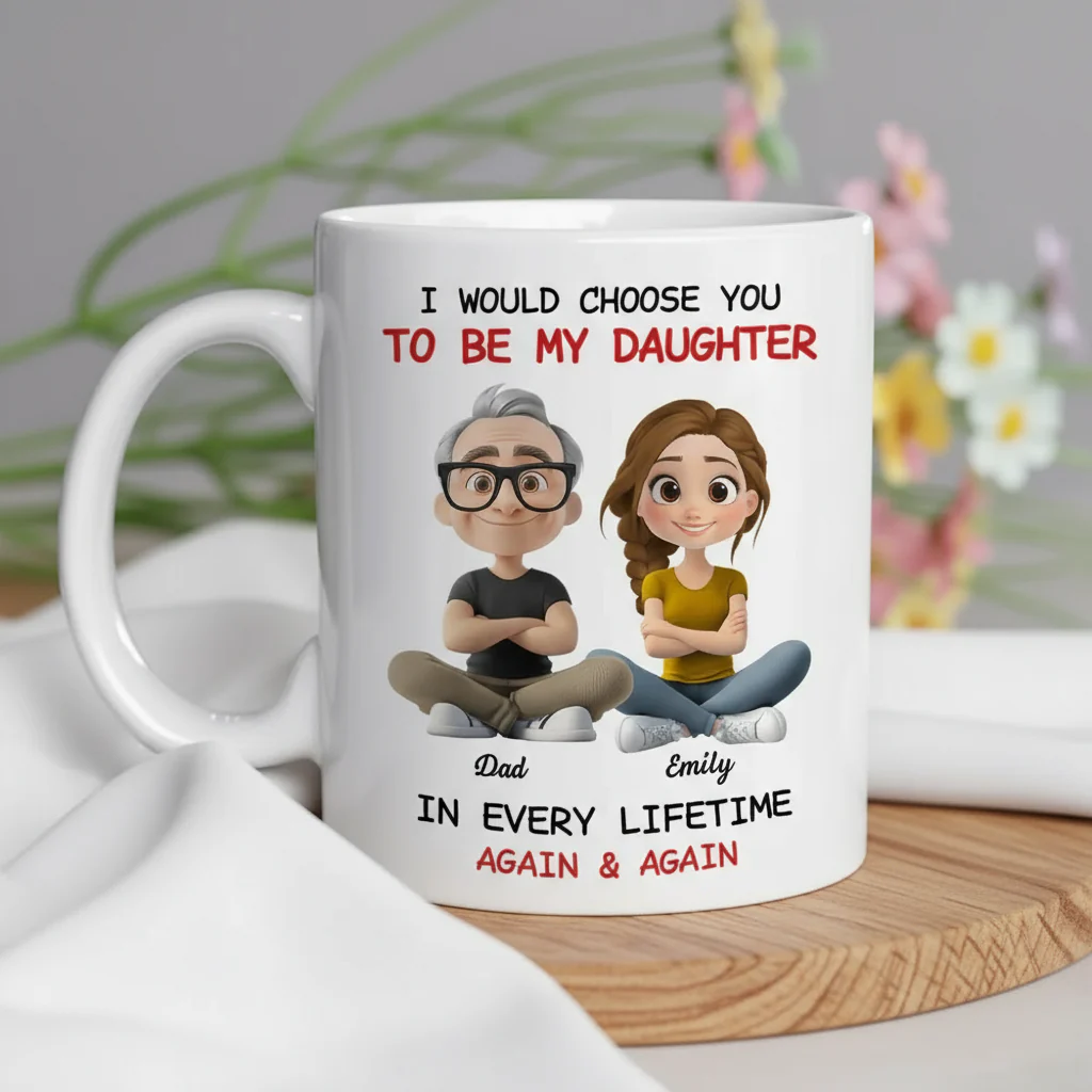 Father-Daughter Personalized Mug - Heartwarming Gift